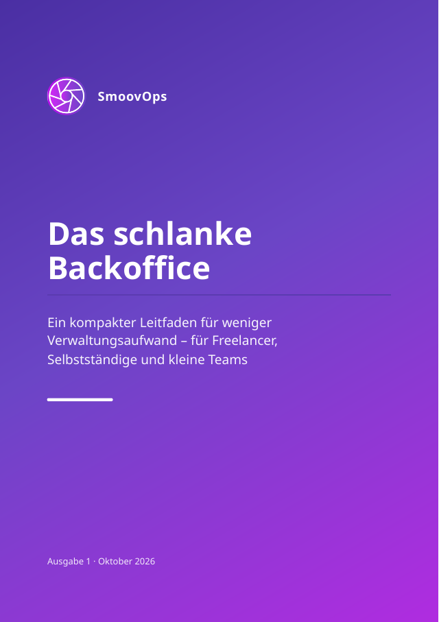 Titelseite des Hefts „Das schlanke Backoffice“ von SmoovOps