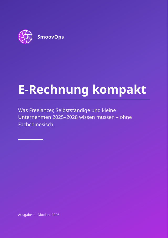 Titelseite des Hefts „E-Rechnung kompakt“ von SmoovOps