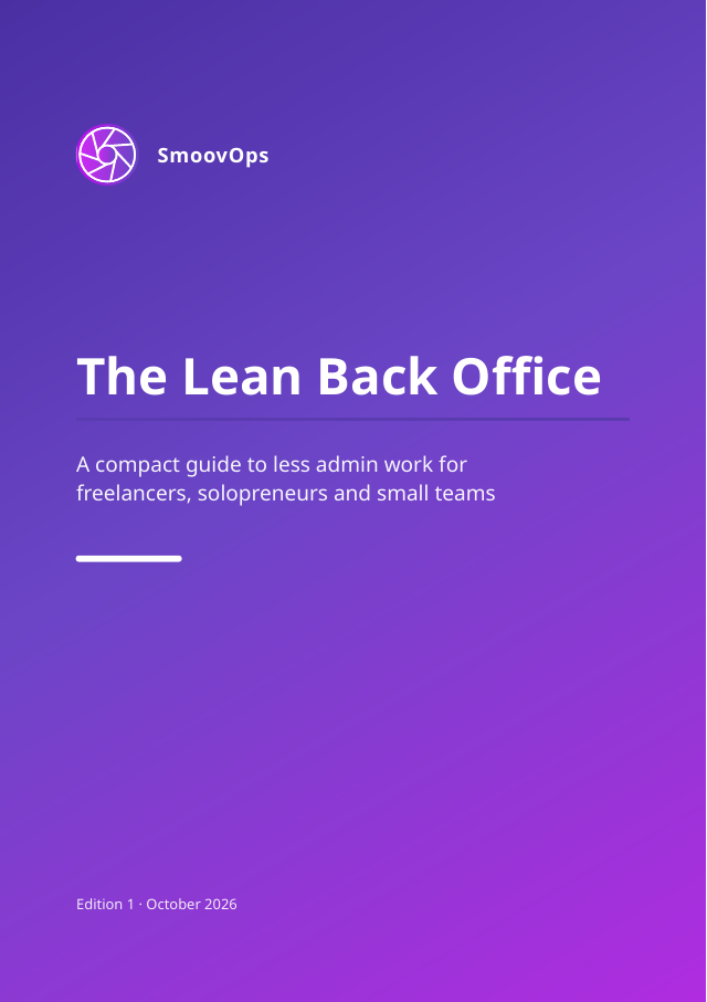 Cover of the booklet “The Lean Back Office” by SmoovOps
